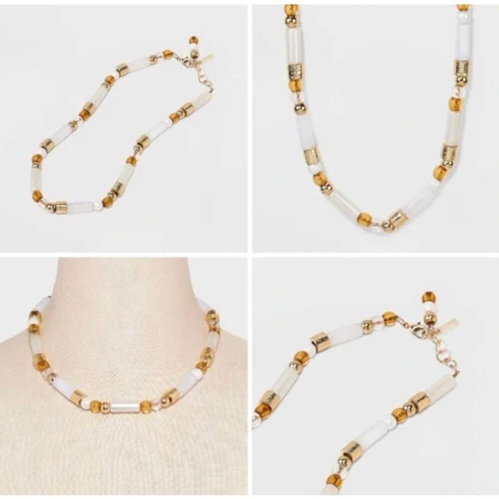 SUGARFIX by BaubleBar‎ Beaded Statement Necklace NWT